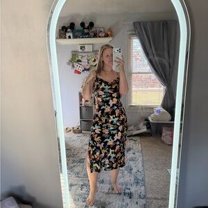 Charlotte Russe Black Dress with Colorful Floral Print